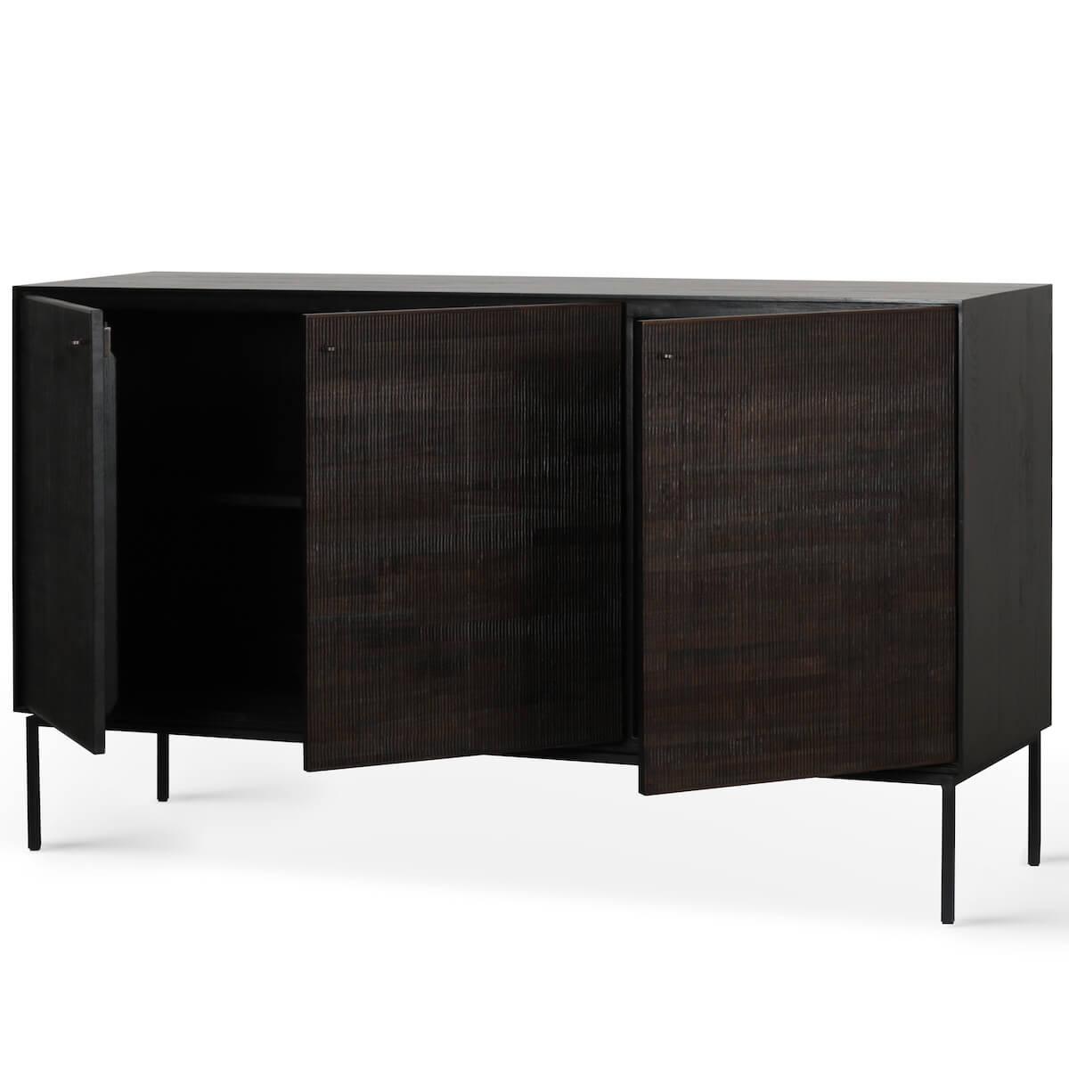 Buffet 152cm GROOVES Ethnicraft teck noir