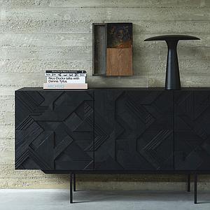 Buffet 168cm GRAPHIC Ethnicraft teck noir