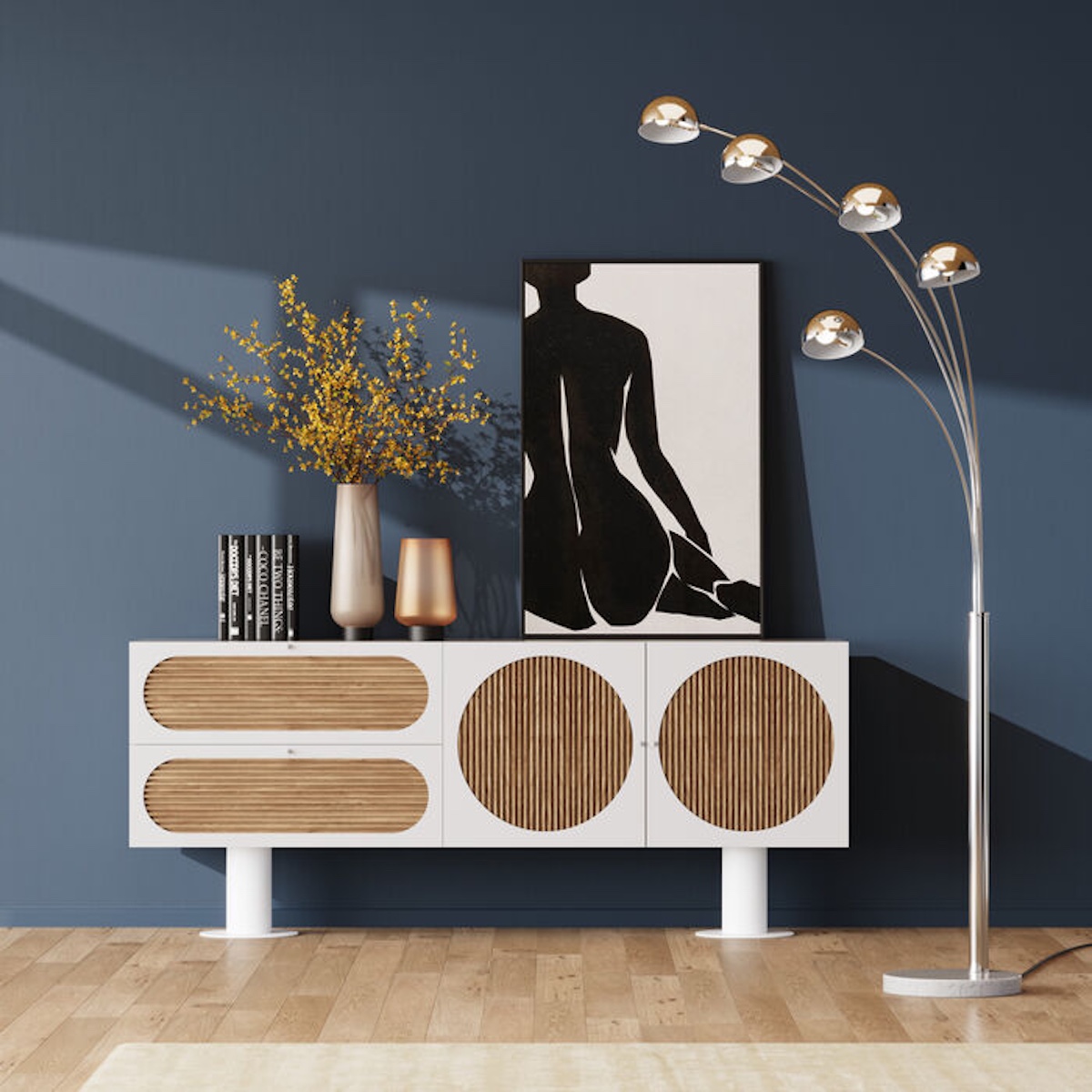 Buffet 183x76cm ATOMIC Kare Design blanc