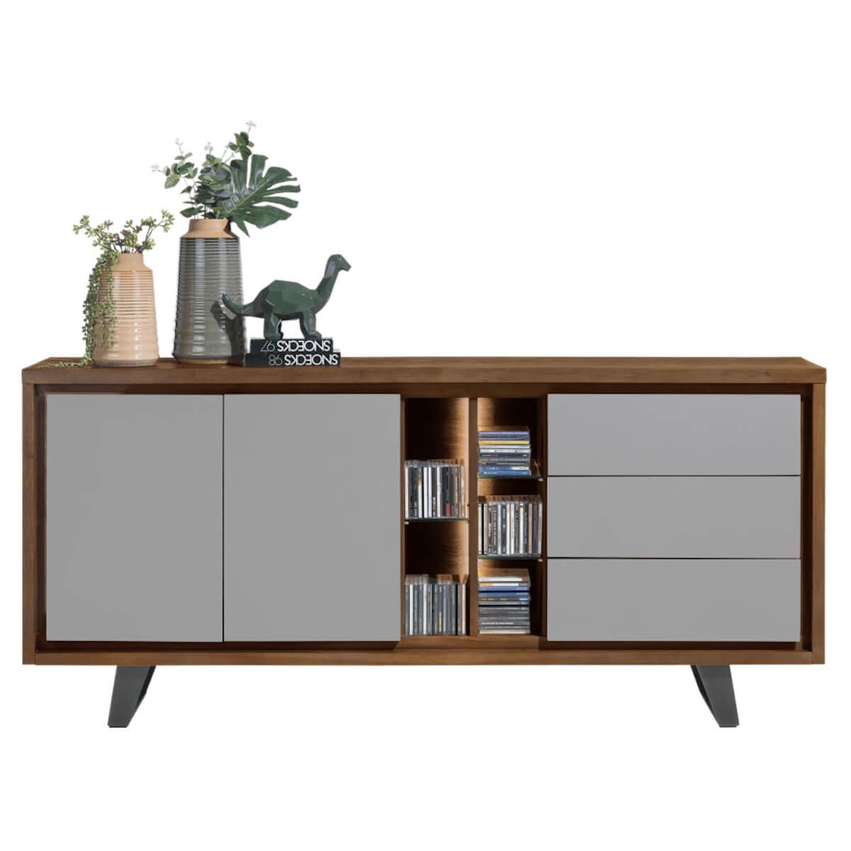 Buffet 190cm BOX Henders & Hazel noyer-gris