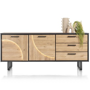 Buffet 200cm AVALON Henders & Hazel Naturel avec LED