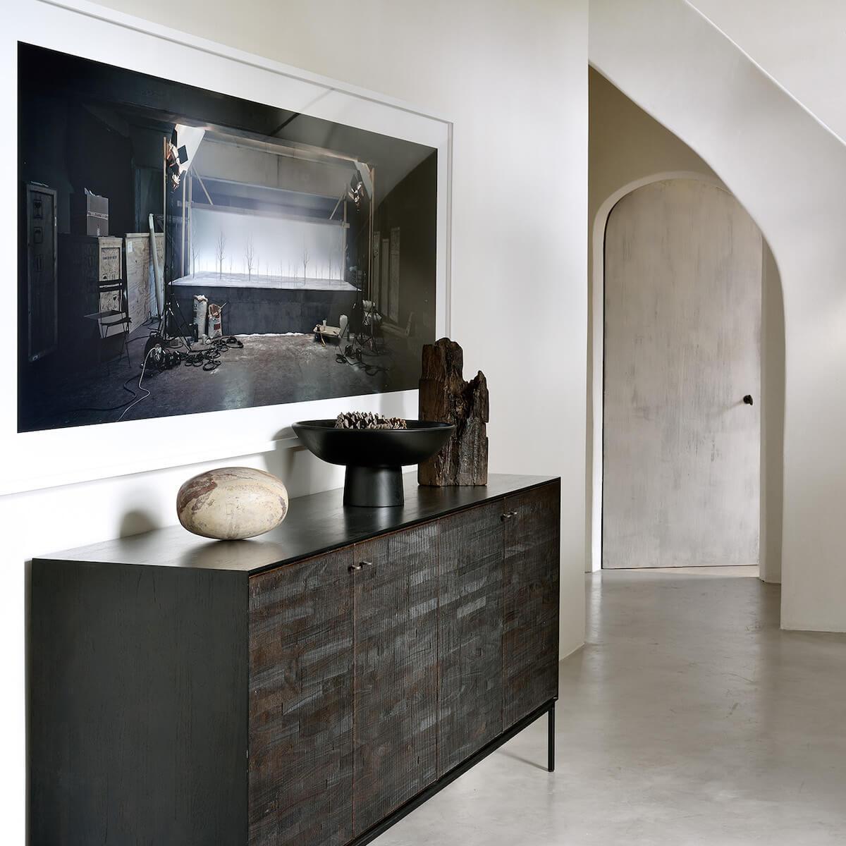 Buffet 202cm GROOVES Ethnicraft teck noir