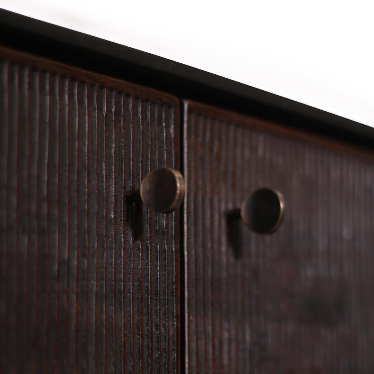 Buffet 202cm GROOVES Ethnicraft teck noir