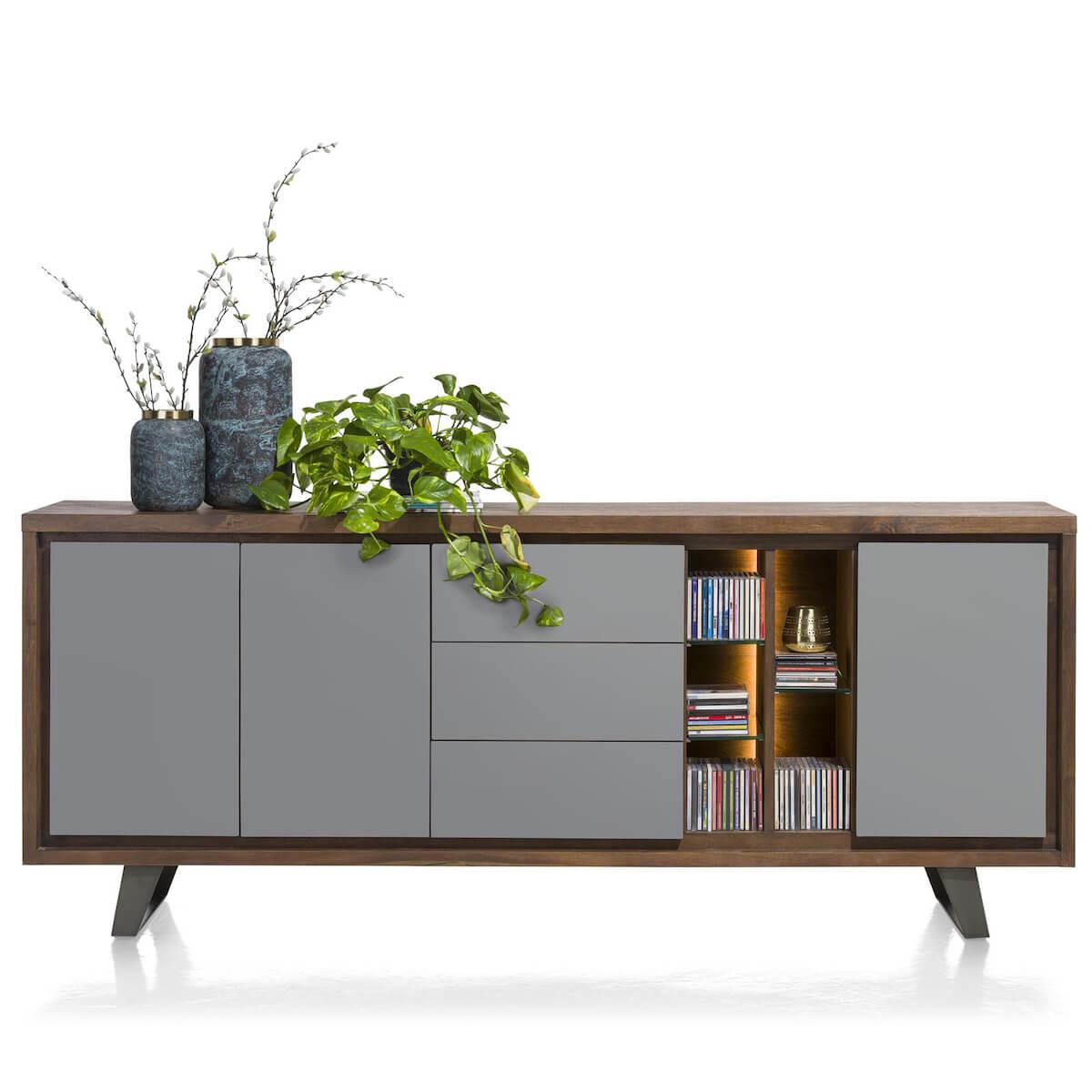 Buffet 210cm BOX Henders & Hazel walnut-gris