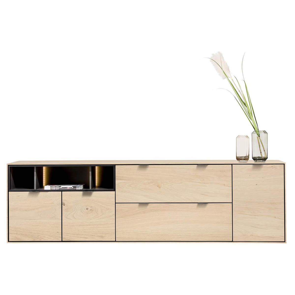 Buffet 210cm ELEMENTS Xooon chêne naturel