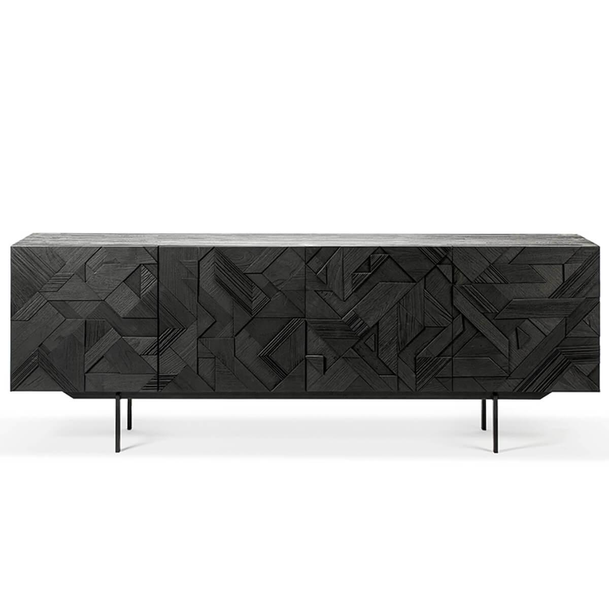 Buffet 224cm GRAPHIC Ethnicraft teck noir