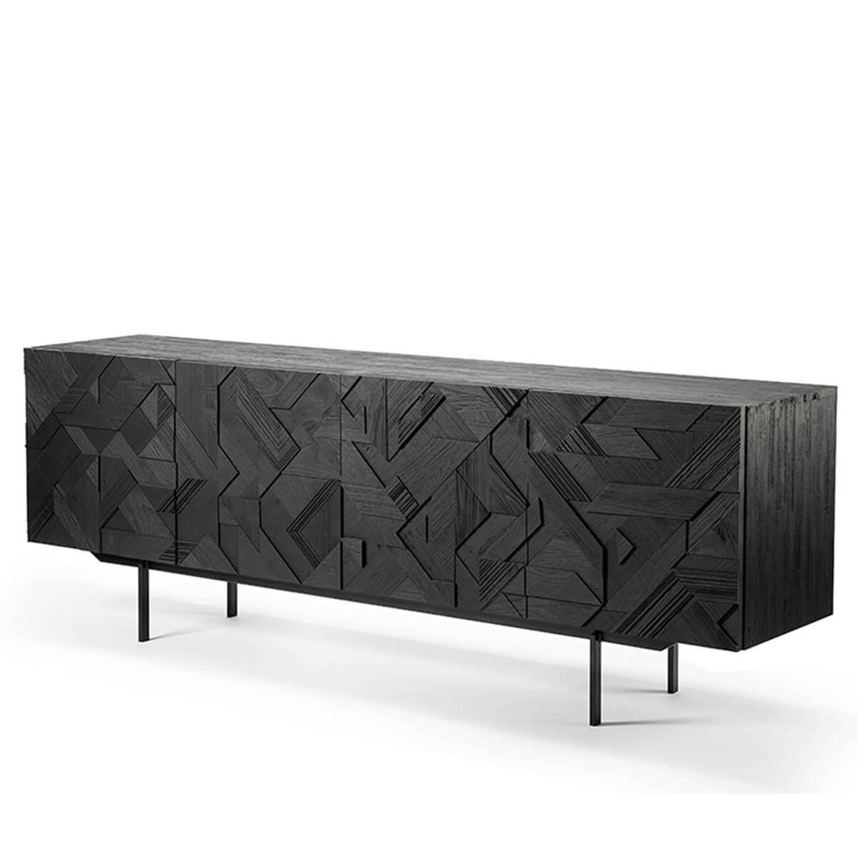 Buffet 224cm GRAPHIC Ethnicraft teck noir