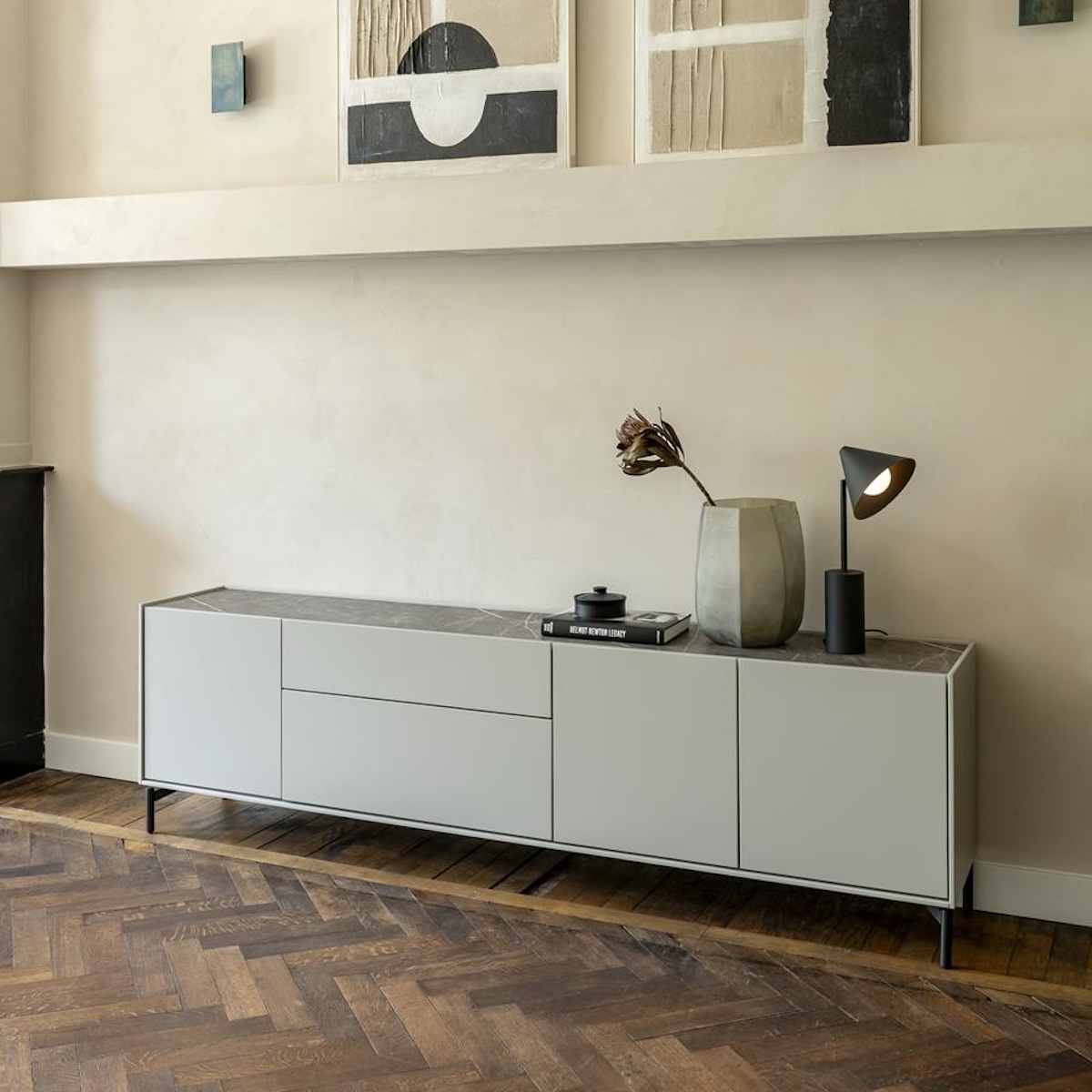 Buffet 240cm NOON Xooon gris clair