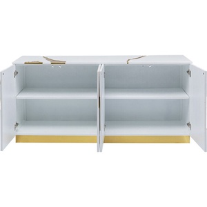 Buffet 80x165cm CRACKED Kare Design blanc doré