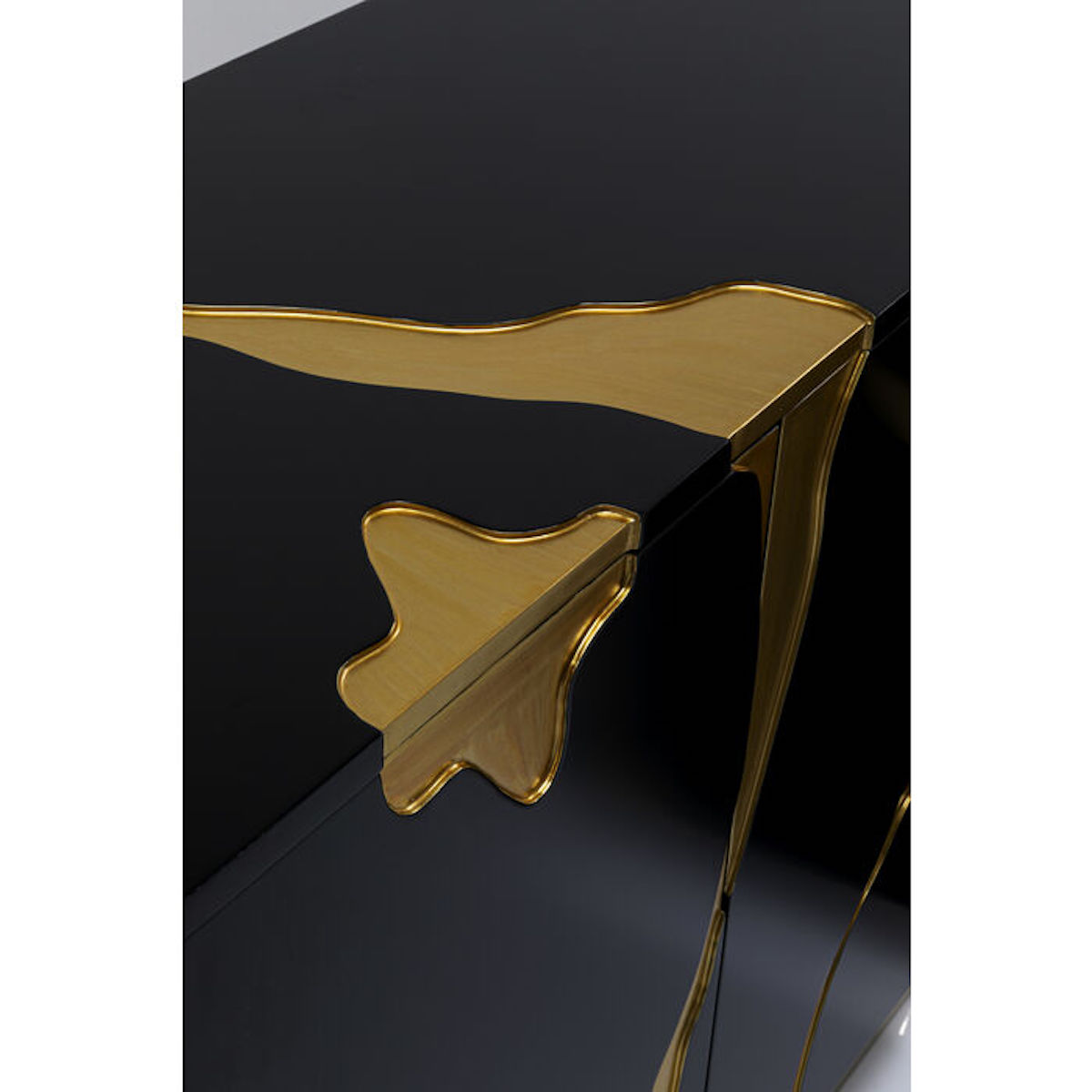 Buffet 80x165cm CRACKED Kare Design noir doré