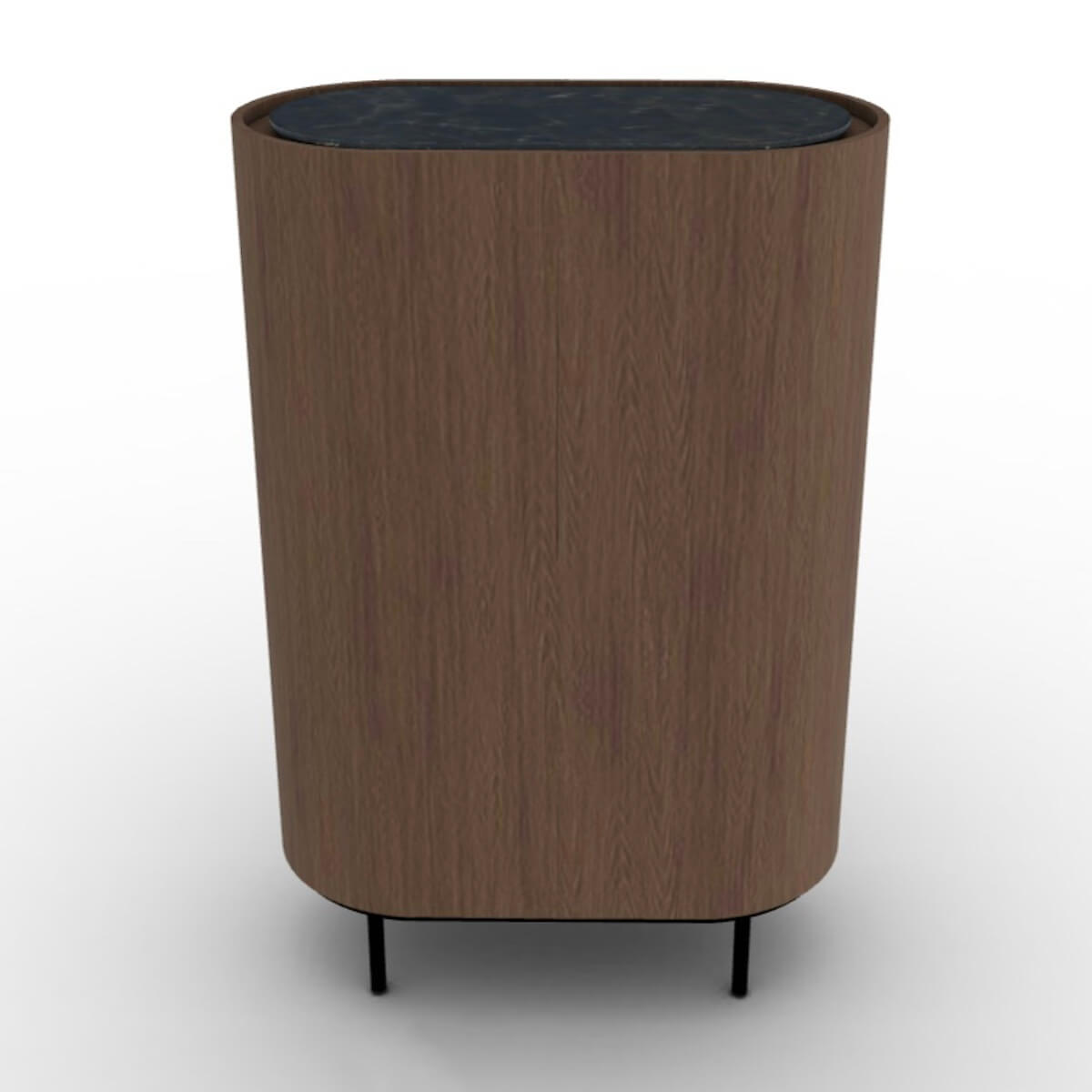 Buffet haut LAKE Calligaris smoke céramique calacata noir