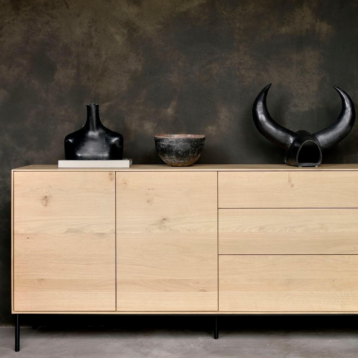 Buffet OAK WHITEBIRD Ethnicraft 2 portes 3 tiroirs