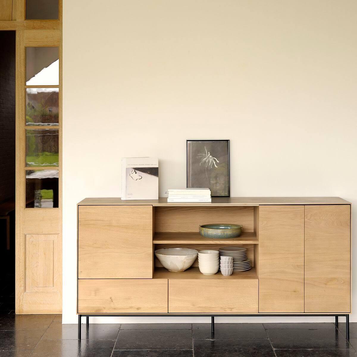 Buffet OAK WHITEBIRD Ethnicraft 3 portes 2 tiroirs