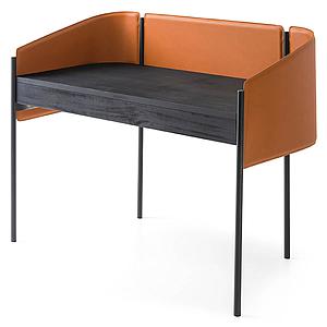Bureau BIBLIO Calligaris Cognac-noir