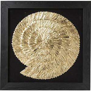 Cadre décoratif 120x120cm GOLDEN SNAIL Kare Design