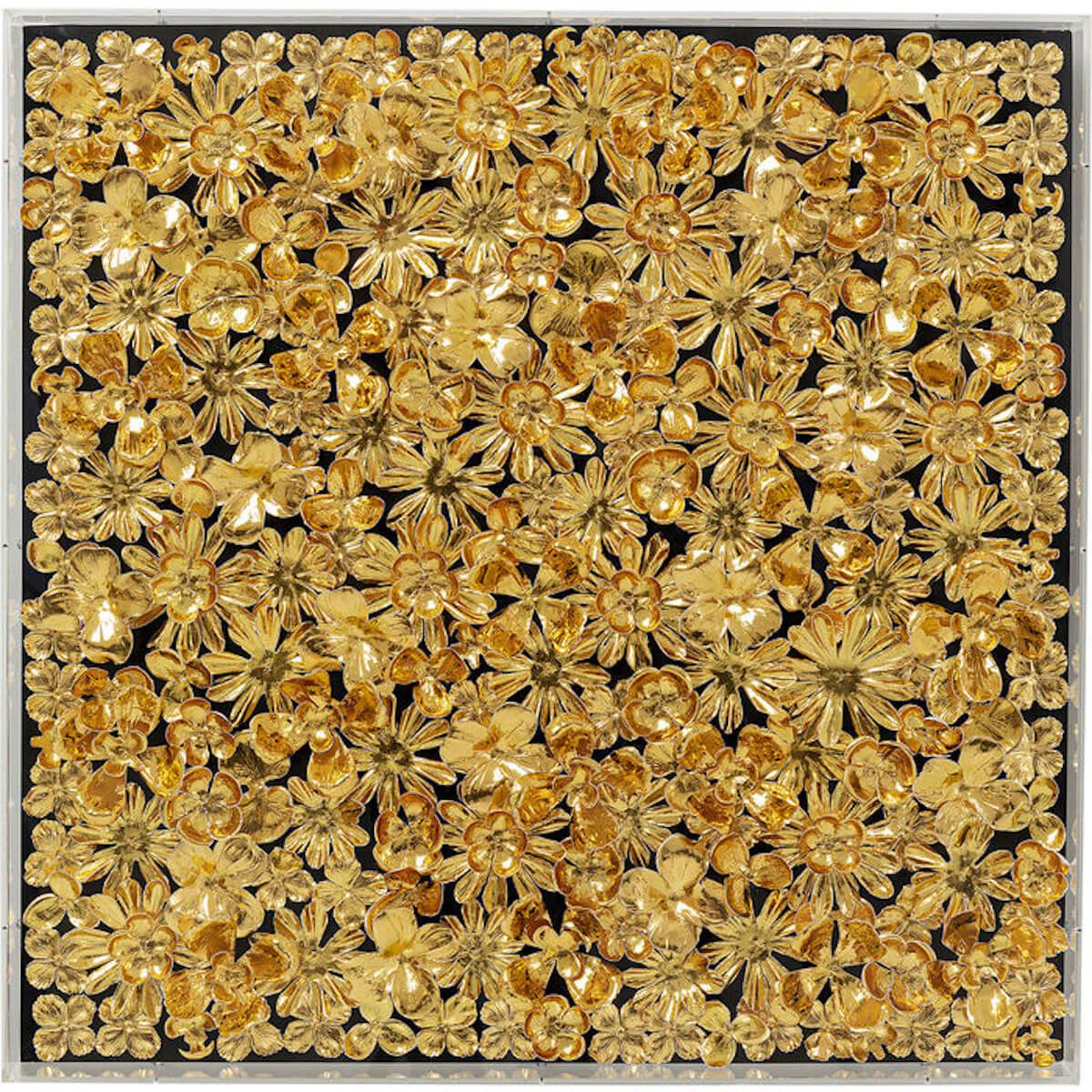 Cadre décoratif 80x80cm GOLD FLOWER Kare Design