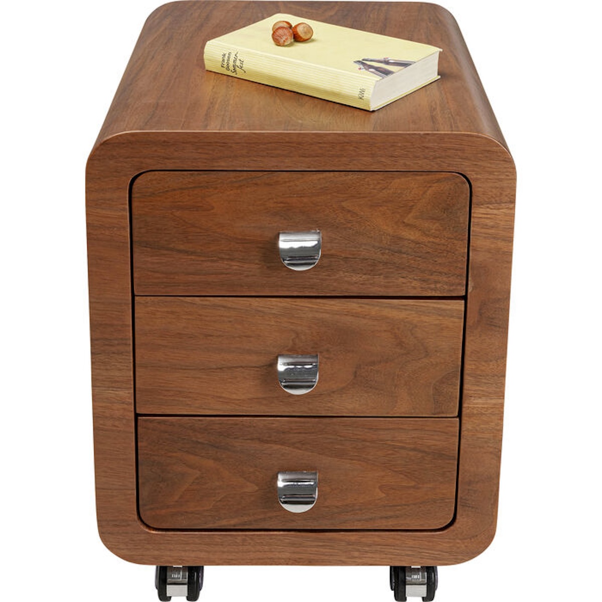 Caisson a roulettes CLUB Kare Design noyer