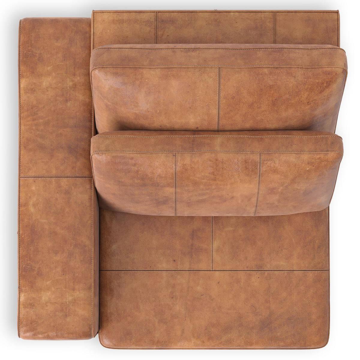 Canapé 1 place accoudoir gauche BRAGA Henders & Hazel corsica-cognac