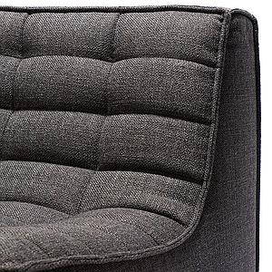 Canapé 1 place N701 Ethnicraft Gris foncé