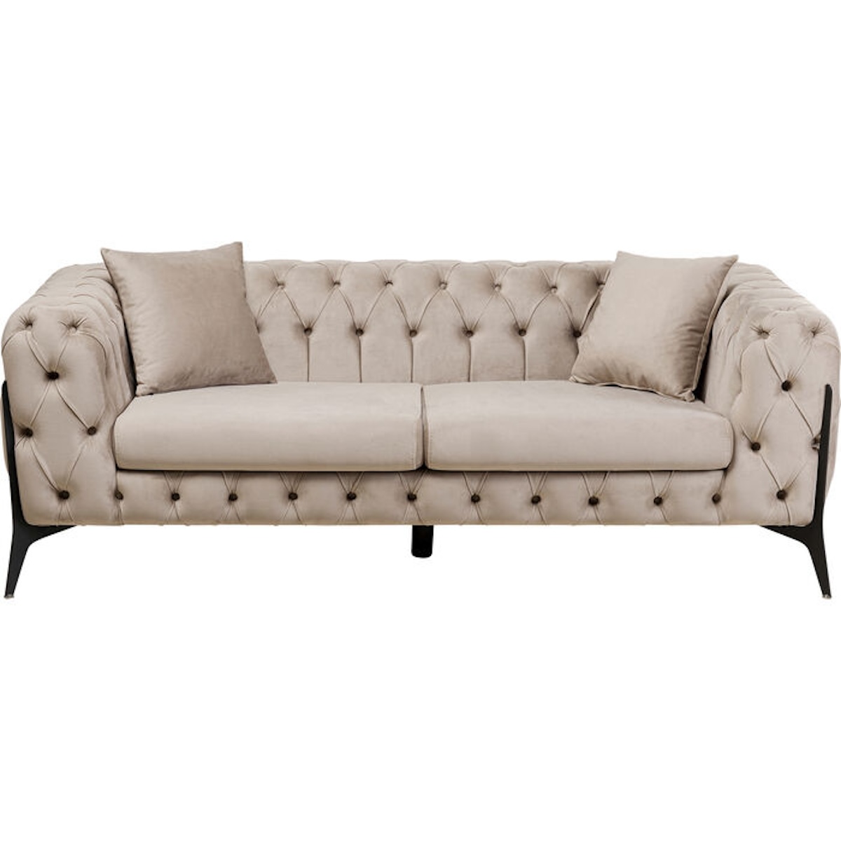 Canapé 2 places 200cm BELLISSIMA Kare Design velours taupe