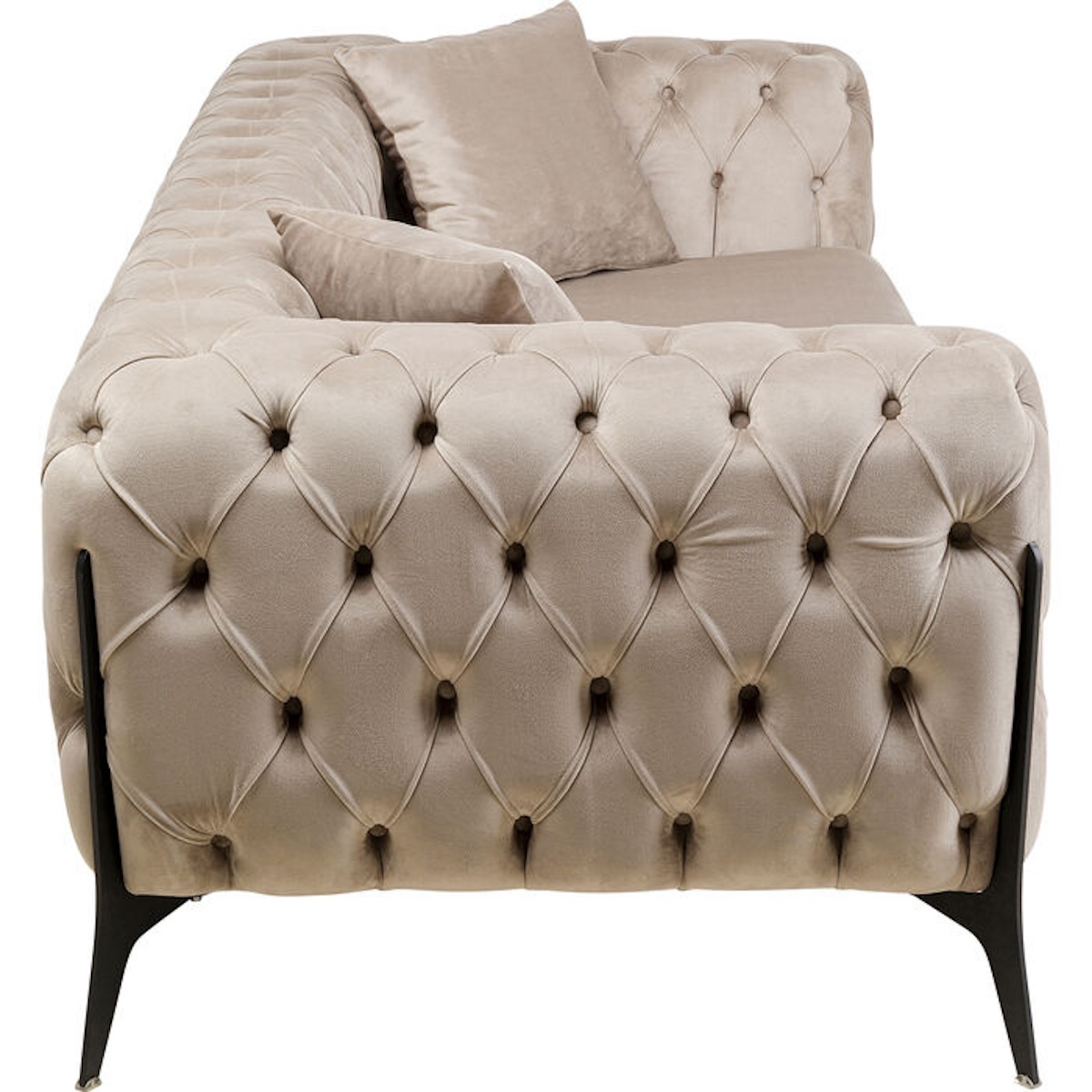 Canapé 2 places 200cm BELLISSIMA Kare Design velours taupe