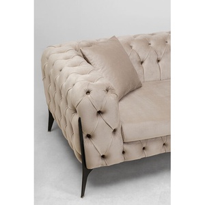 Canapé 2 places 200cm BELLISSIMA Kare Design velours taupe