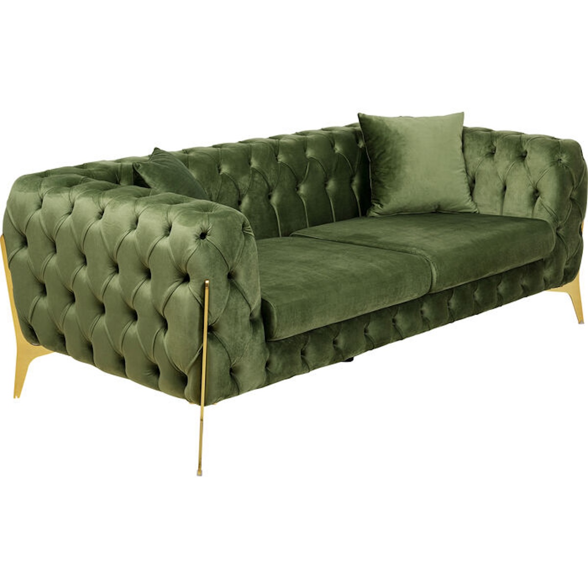 Canapé 2 places 200cm BELLISSIMA Kare Design velours vert