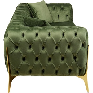 Canapé 2 places 200cm BELLISSIMA Kare Design velours vert