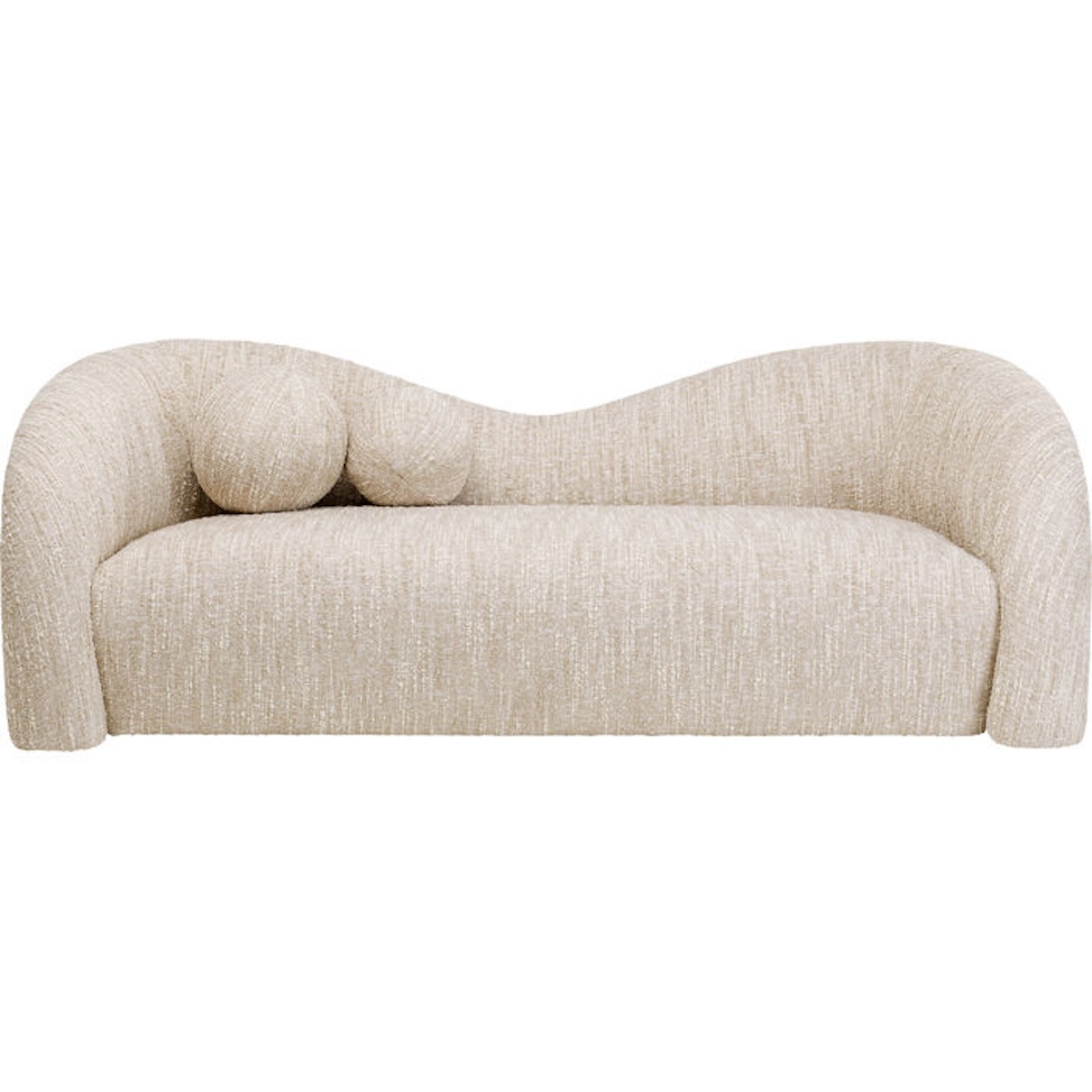 Canapé 2 places 201cm LIVIA Kare Design mélange creme