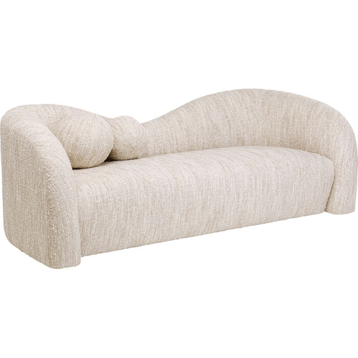 Canapé 2 places 201cm LIVIA Kare Design mélange creme