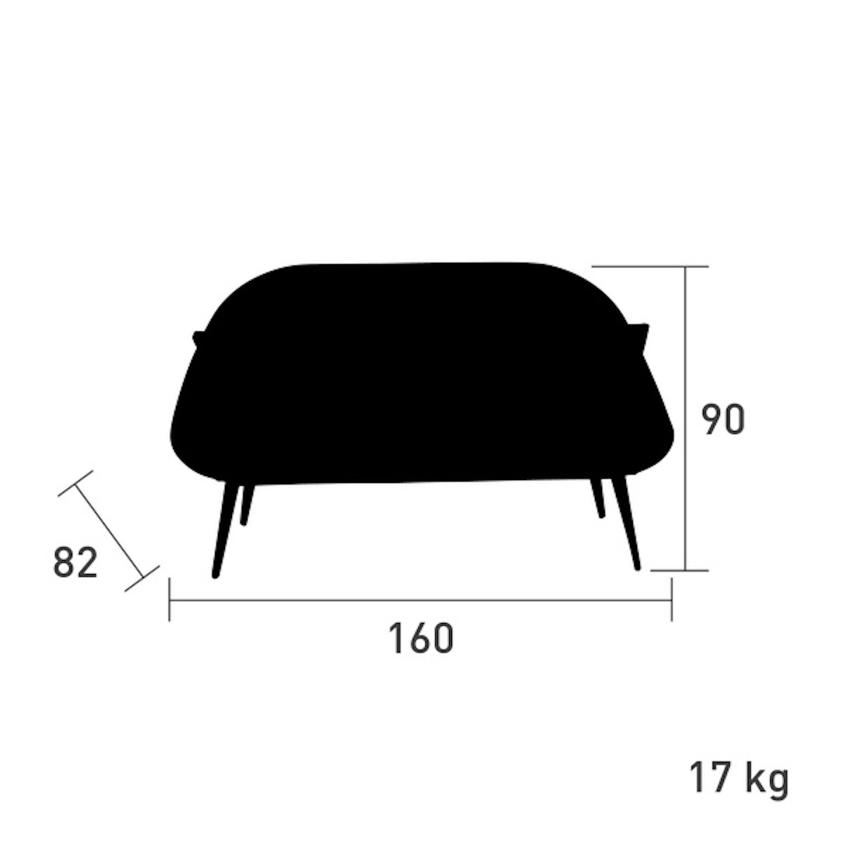Canapé 2 places VANITY Vlaemynck anthracite