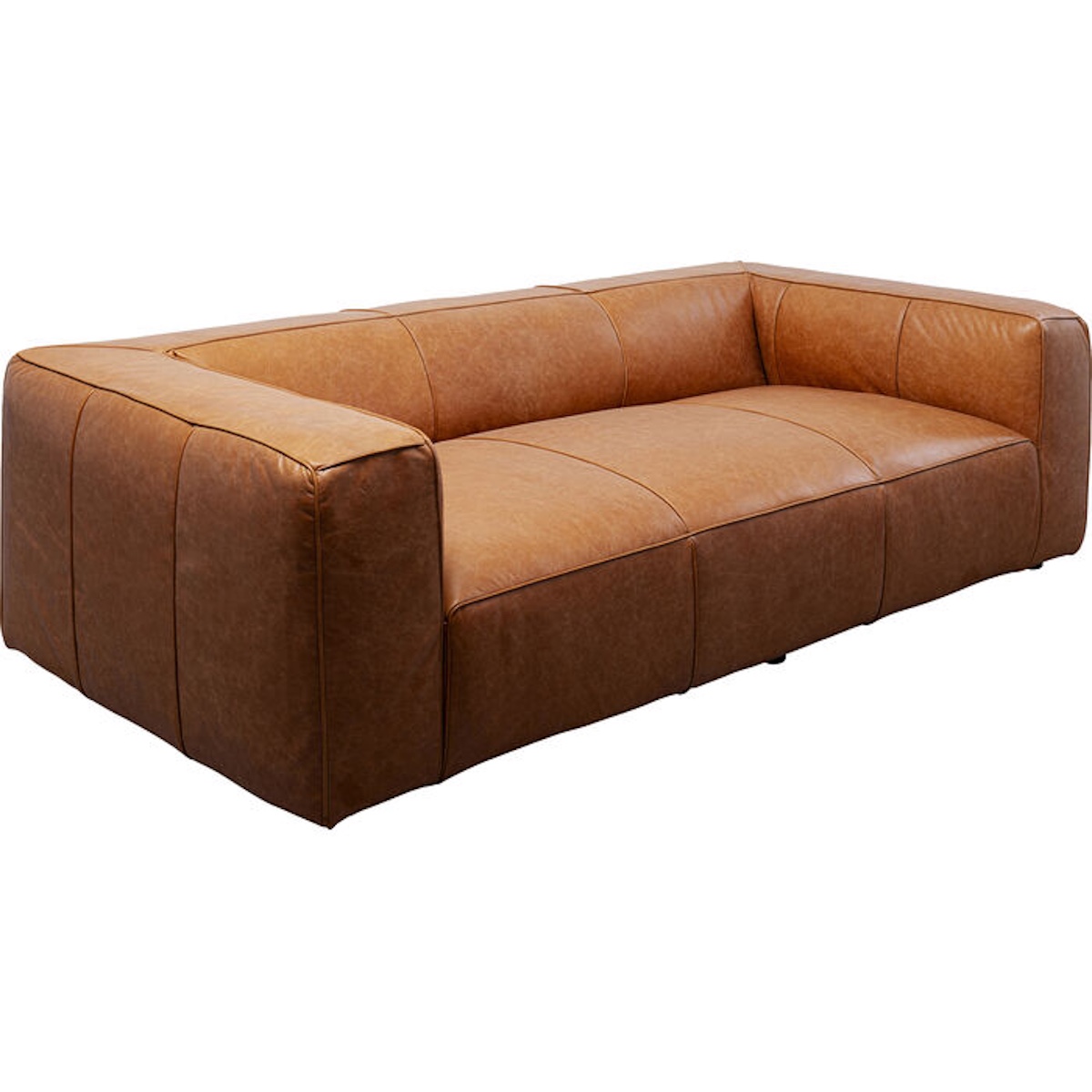 Canapé 3 places 220cm CUBETTO Kare Design marron clair