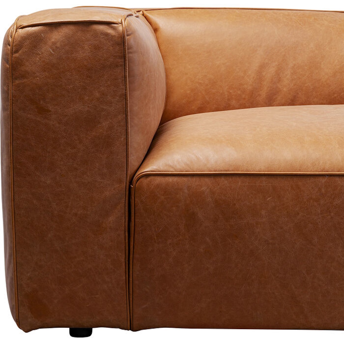 Canapé 3 places 220cm CUBETTO Kare Design marron clair