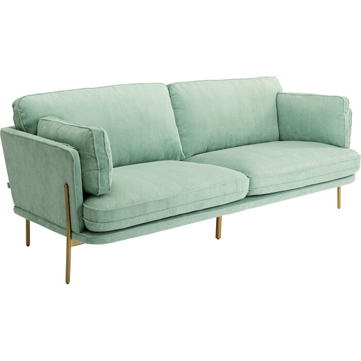 Canapé 3 places 221cm SHIRLY Kare Design vert menthe