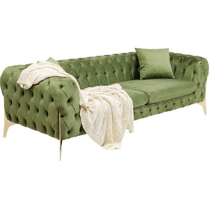 Canapé 3 places 240cm BELLISSIMA Kare Design velours vert