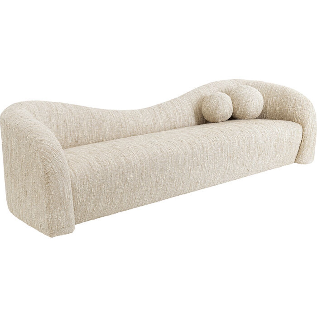 Canapé 3 places 261cm LIVIA Kare Design mélange creme