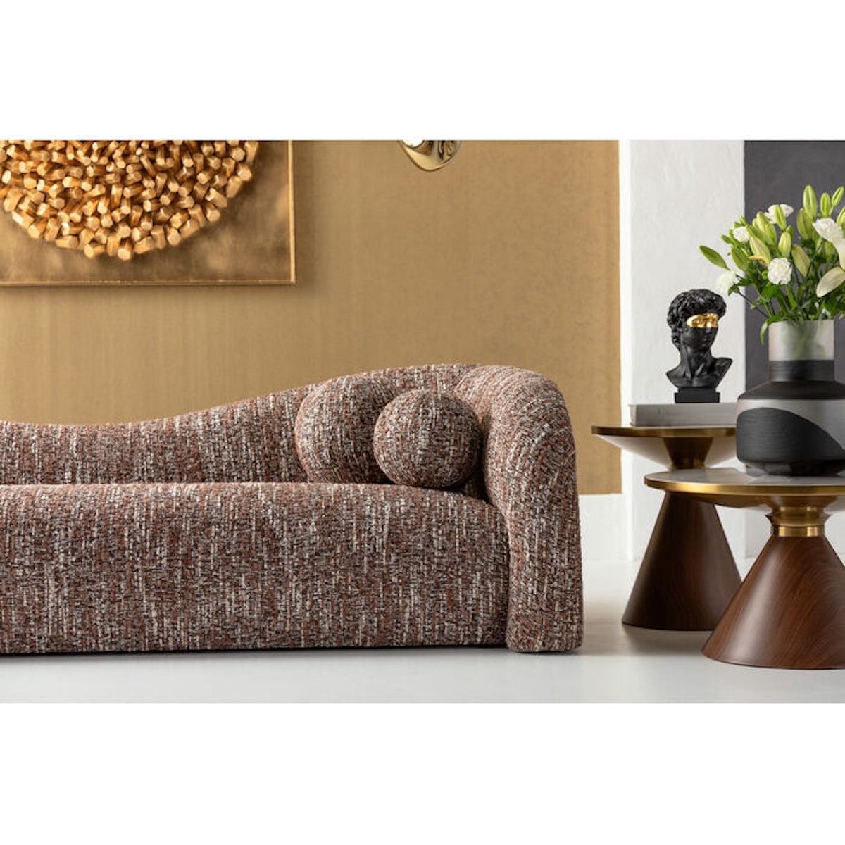 Canapé 3 places 261cm LIVIA Kare Design mélange marron