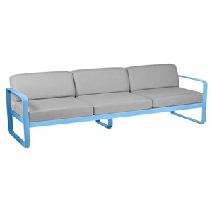 Canapé 3 places BELLEVIE Fermob bleu maya-gris flanelle 