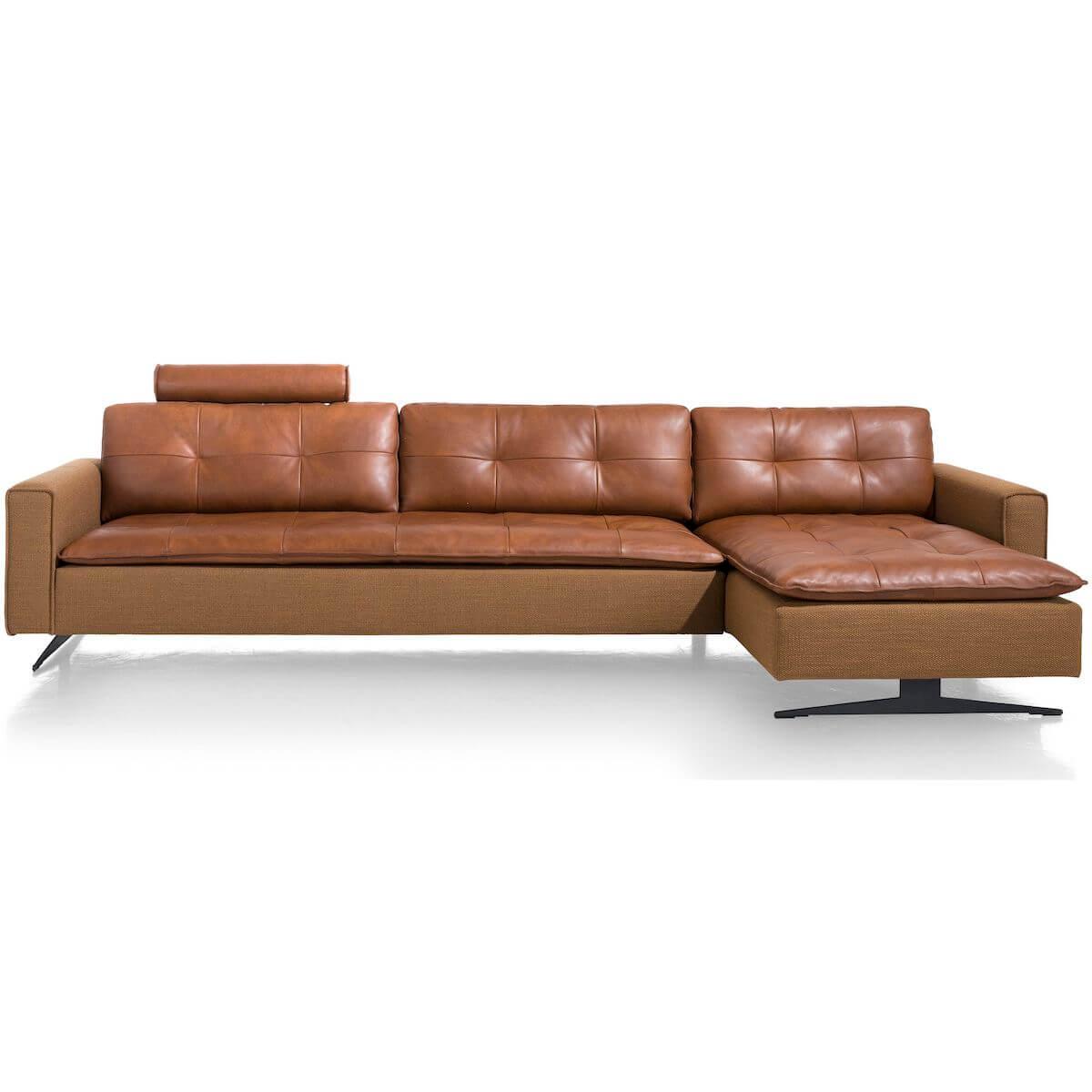 Canapé 3 places FLINT Acc. G. + Méridienne D. Combi Xooon VITO/LAREDO