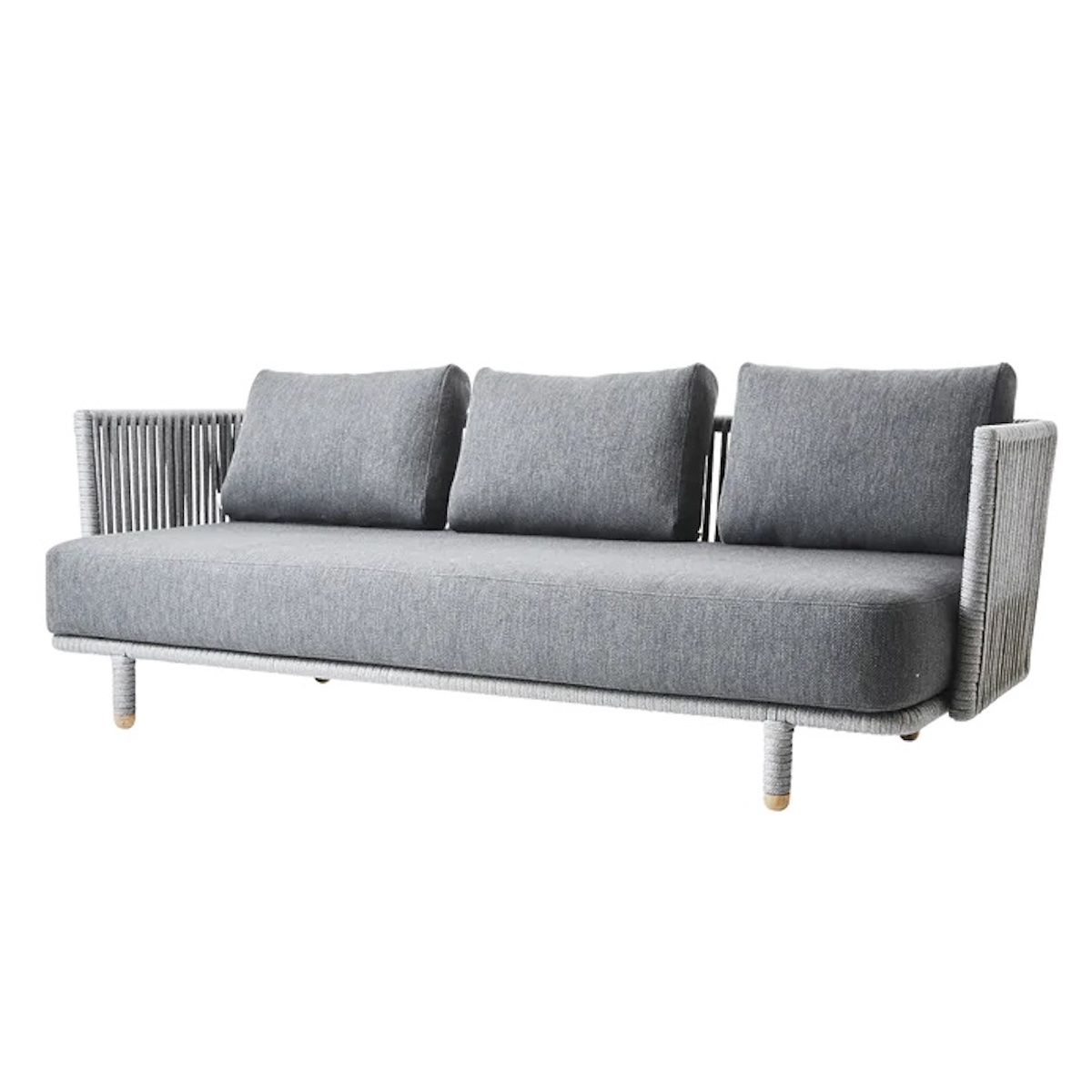 Canapé 3 places MOMENTS Cane-line gris