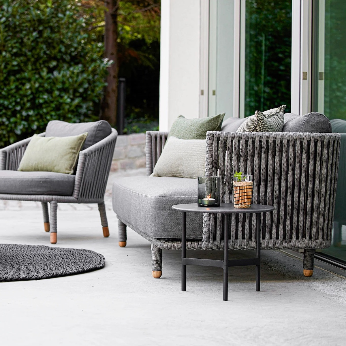 Canapé 3 places MOMENTS Cane-line gris