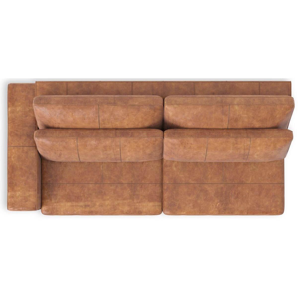 Canapé 3.5 places accoudoir gauche BRAGA Henders & Hazel corsica-cognac