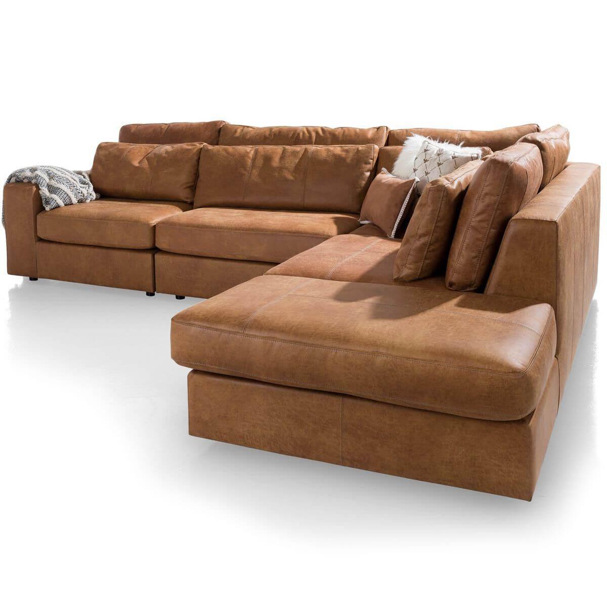 Canapé 3.5 places accoudoir gauche BRAGA Henders & Hazel corsica-cognac