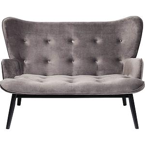 Canapé BLACK VICKY Kare Design velours gris