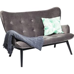 Canapé BLACK VICKY Kare Design velours gris