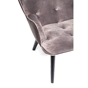 Canapé BLACK VICKY Kare Design velours gris