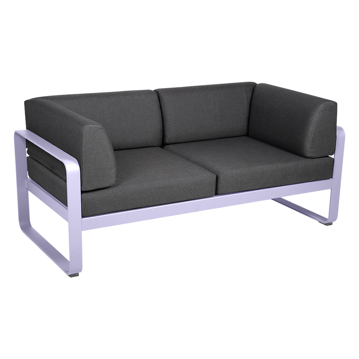 Canapé Club 2 places BELLEVIE Fermob guimauve-gris graphite