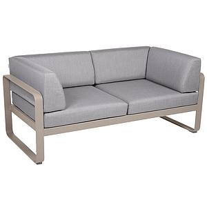 Canapé Club 2 places BELLEVIE Fermob muscade-gris flanelle