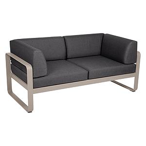 Canapé Club 2 places BELLEVIE Fermob muscade-gris graphite