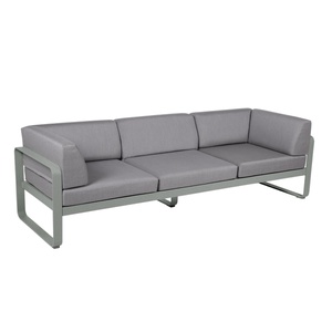 Canapé Club 3 places BELLEVIE Fermob gris lapilli-gris flanelle